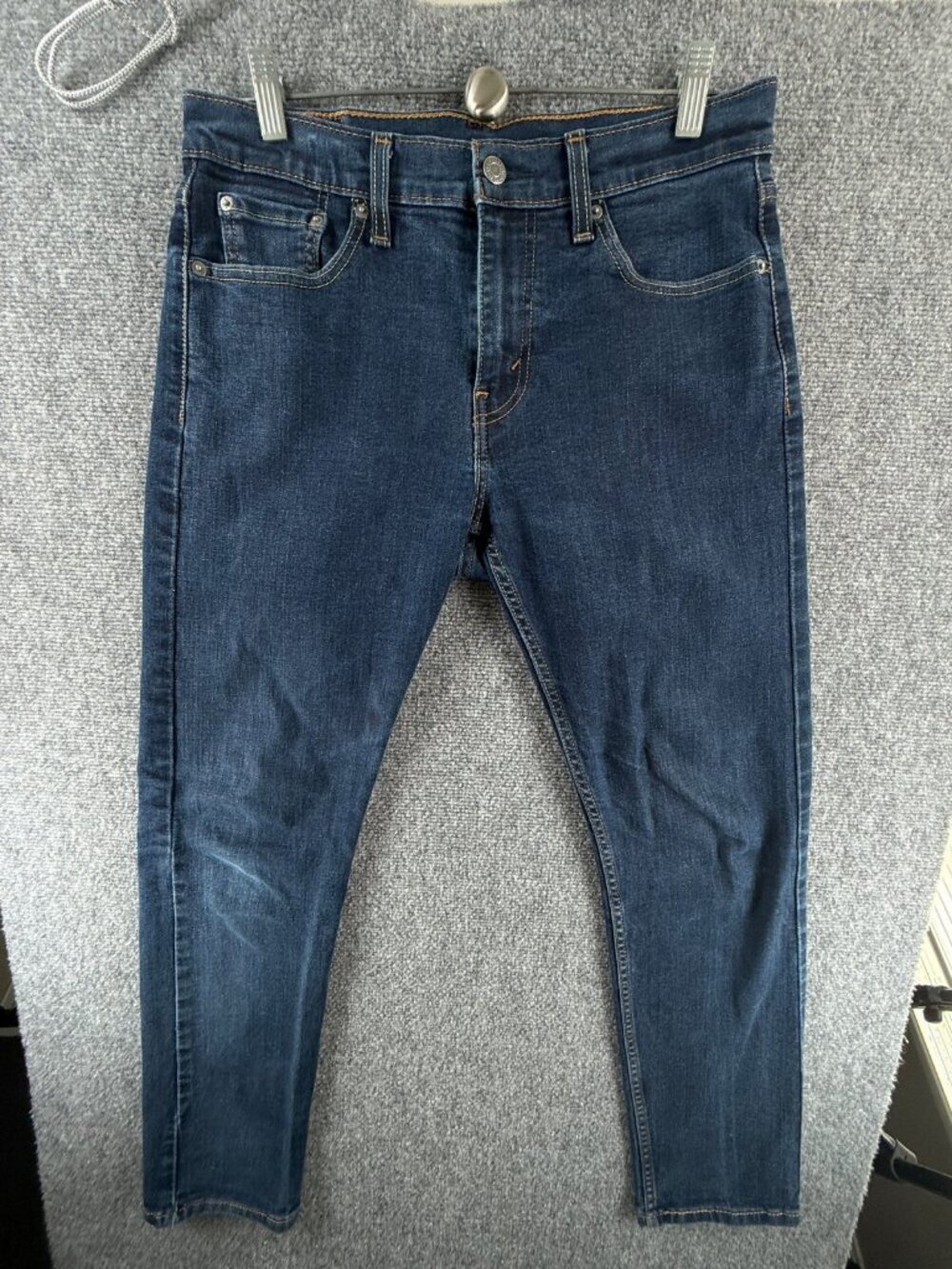 Levis 502 Men Denim Jeans Slim Blue Stretch Performance Red Tab ACTL 31X29.5